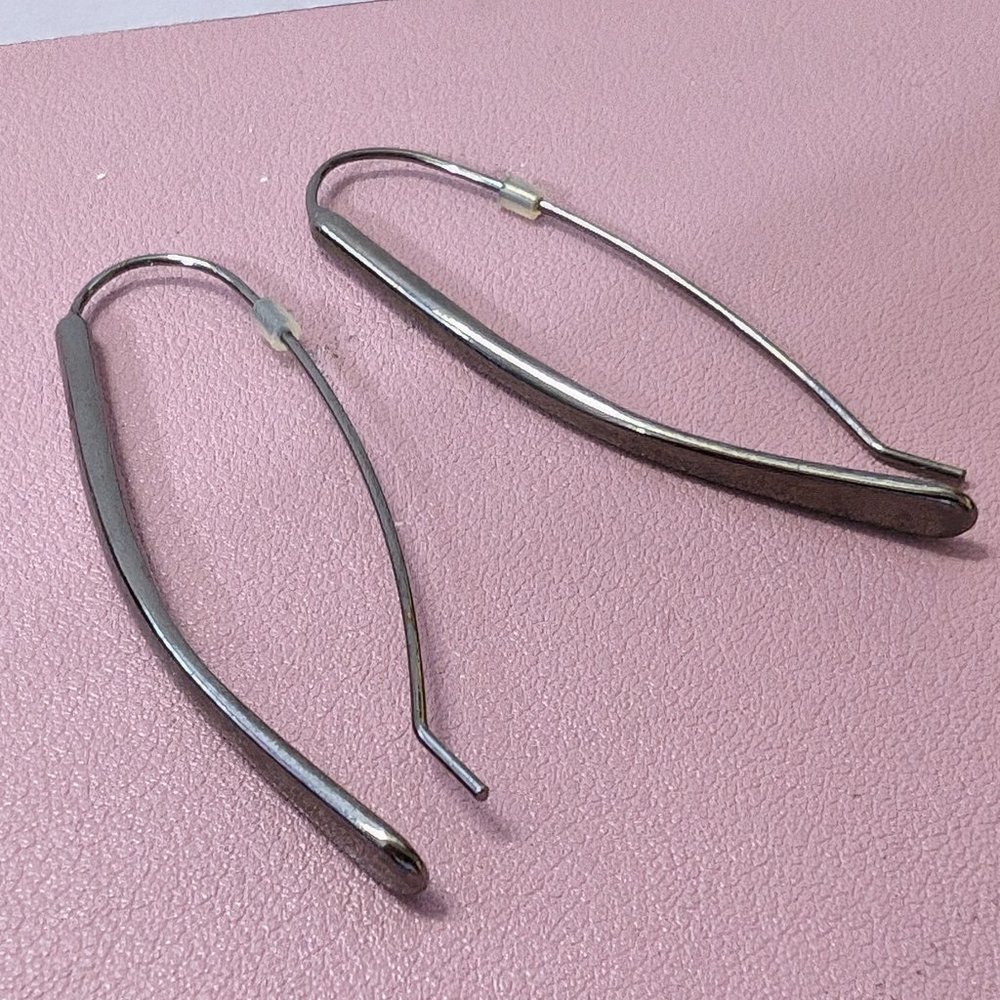 Dark silver earrings